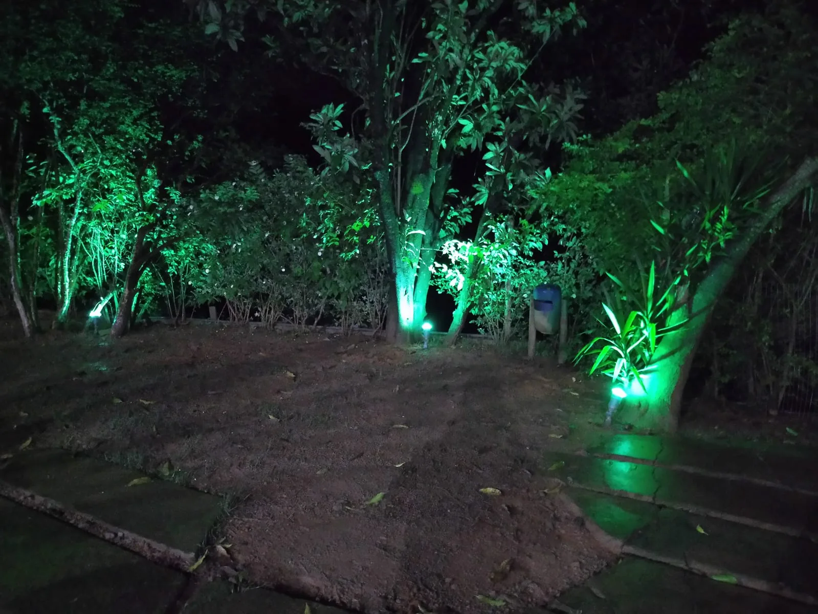 Área externa e jardim da clínica parceira
